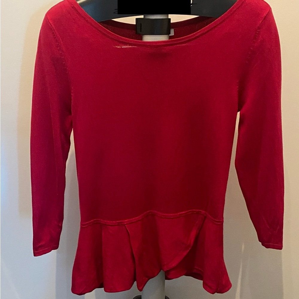 White House Black Market Vibrant Red Top